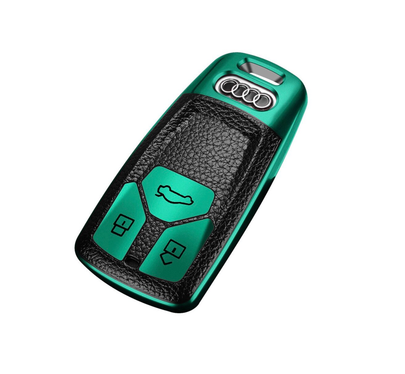 Чехол для автоарт ключа автомобиля футляр из силикона с вырезом под логотип для машины марки Audi Ауди А3 А4 А5 А6 А7 А8 Q3 Q5 Q7 ( 2014 15 16