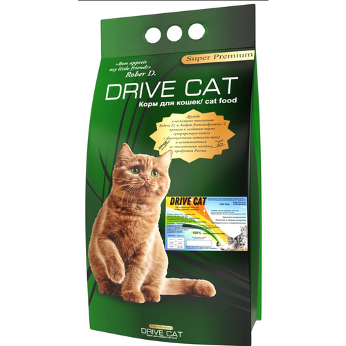 Сухой корм для кошек Drive Cat с курицей и индейкой (1 кг)