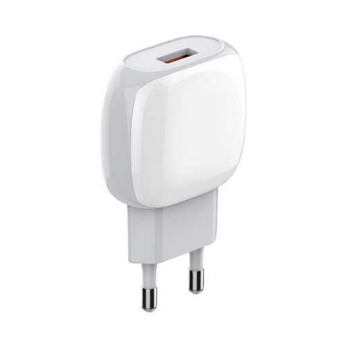 Блок питания (сетевой адаптер) LDNIO с USB выходом 3,0А Quick Charge 3.0 с кабелем Apple 8-pin A1306Q (белый)