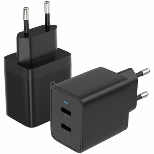 Сетевое зарядное устройство CHOETECH Q5006, 40Вт, 2xUSB C, белый черный