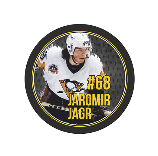 Шайба Rubena Игрок НХЛ JAROMIR JAGR №68 Питтсбург 1-ст.