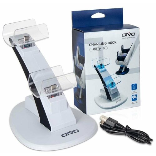 Зарядная станция для DualSense (PS5) (OIVO IV-P5234W) White