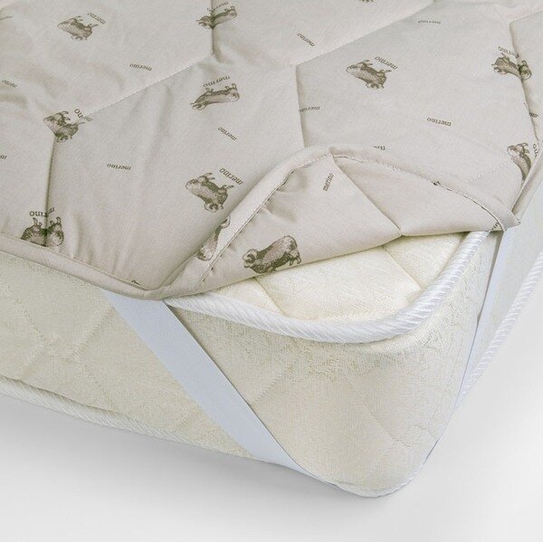 фото Наматрасник (140х200) Тик смесовой / овечья шерсть 300 г/м2