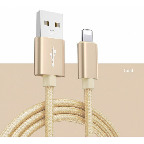 Кабель Ks-is KS-292GO-1 USB-Lightning золотистый 1м кабель ks is ks 292w 1 usb lightning белый 1м