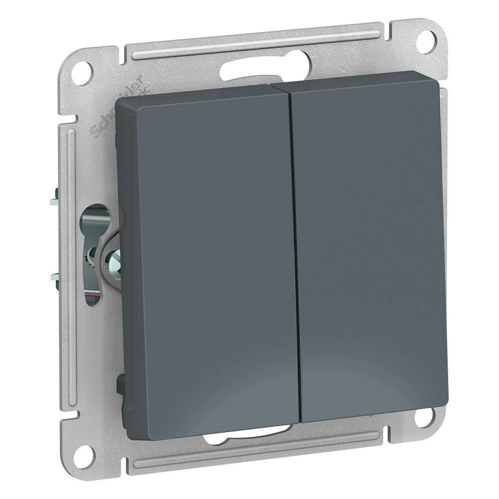 Systeme Electric AtlasDesign Грифель Выключатель 2-клавишный с самовозвратом, сх.2, 10А, механизм
