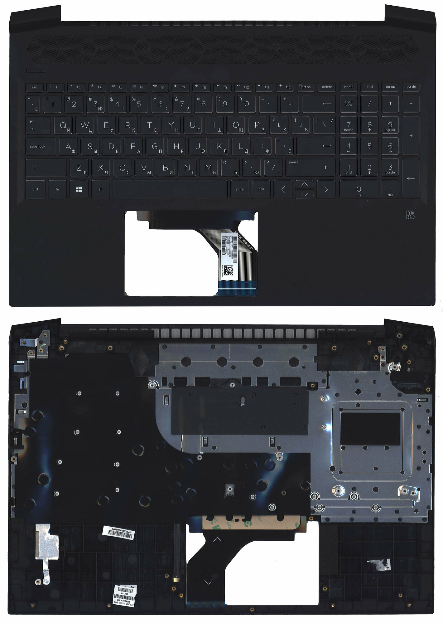 Клавиатура для HP Pavilion Gaming 16-A топкейс, черный, ver.1
