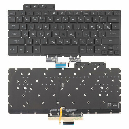 Клавиатура для ноутбука Asus Rog Zephyrus G14 GA401 черная с подсветкой
