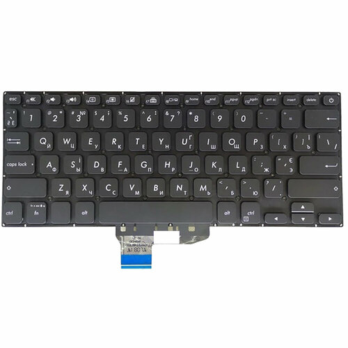 Клавиатура для ноутбука Asus X430, K430FA, K430FN черная без рамки, с подсветкой клавиатура для ноутбука asus x430 k430fa k430fn черная