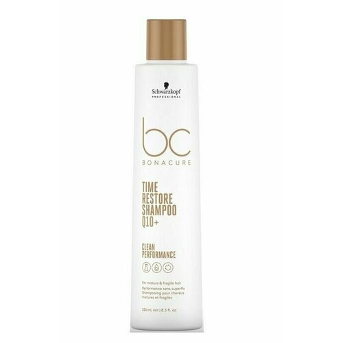 Schwarzkopf Professional Bonacure Clean Performance Q10 Time Restore Шампунь для зрелых и длинных волос 250 мл