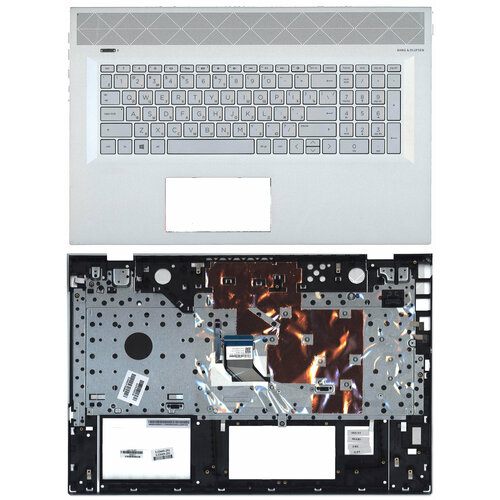 Клавиатура для ноутбука HP Envy 17-BW 17T-BW топкейс, серебристый серебро