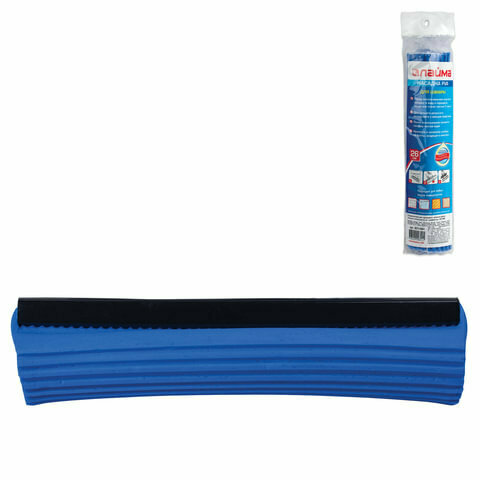 фото Насадка на швабру Насадка МОП для швабры самоотжимной роликовой 601466, PVA, 26 см, синяя, LAIMA, 601484