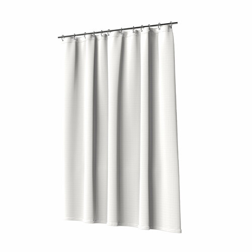 Штора для ванн 240Х200 белая жаккард CURTAIN