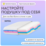 Ортопедическая (анатомическая) подушка трансформер Somia Original для взрослых с регулировкой высоты - изображение