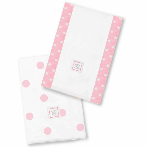 SwaddleDesigns (США) Муслиновые салфетки для новорожденных Pink Big Dots
