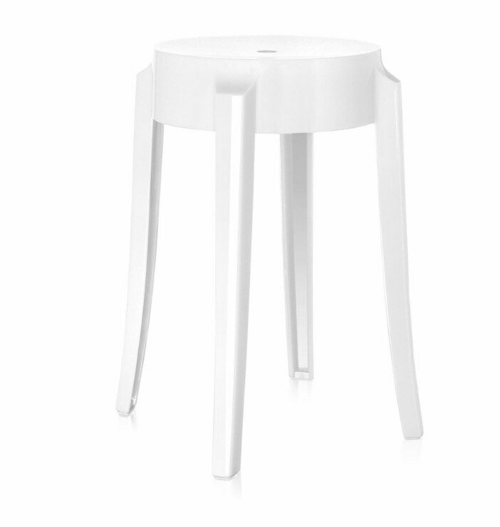 фото Табурет пластиковый 24,5х46,5см, цвет белый