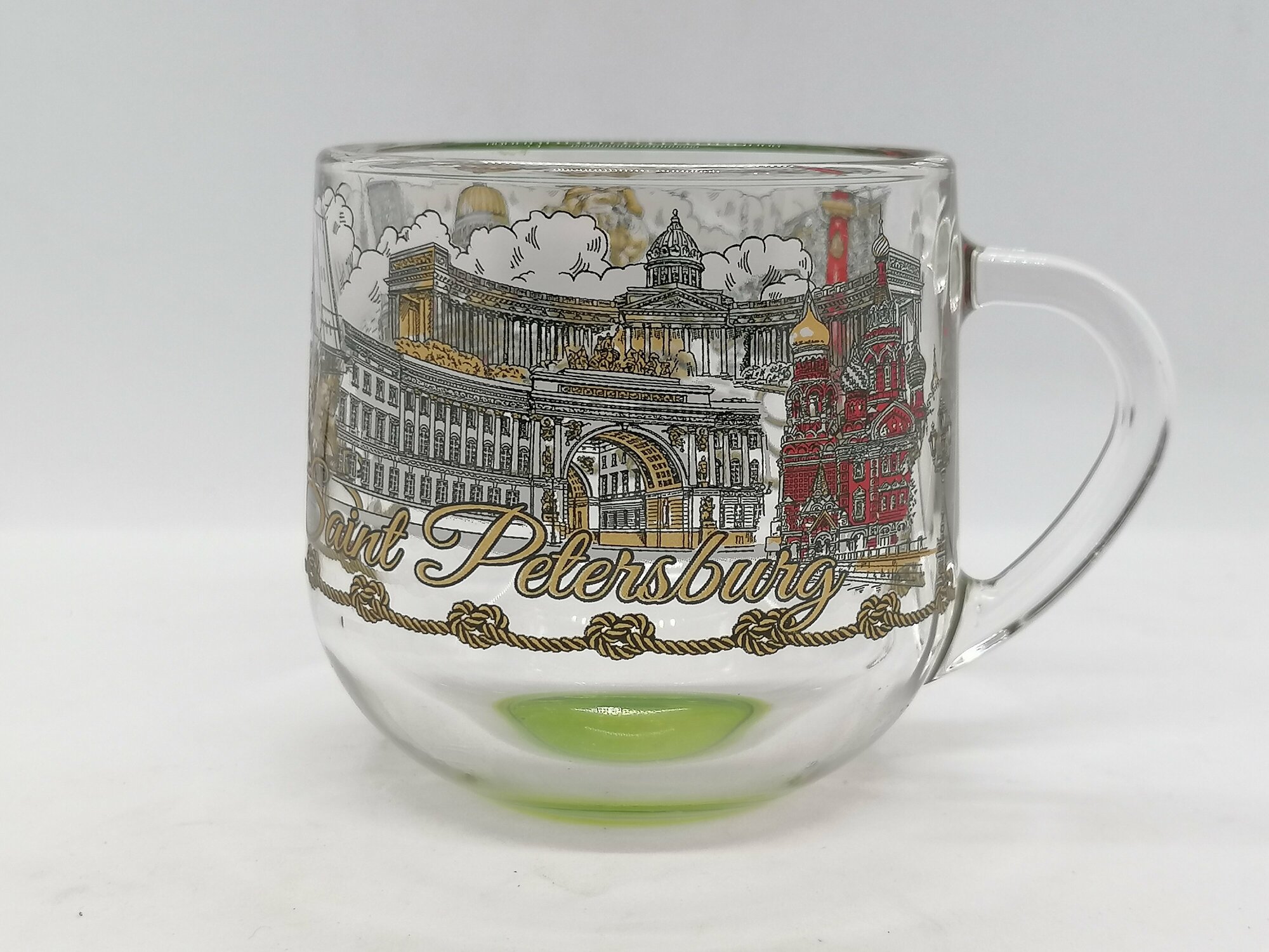 фото Кружка чайная , Грамине . Санкт-Петербург, 0,3 л. цветное дно