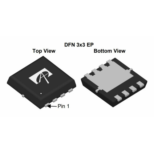 Микросхема AON7524 N-Channel MOSFET 30V 28A DFN3x3EP микросхема aon6934a dual n channel mosfet 30v 28a dfn5x6b