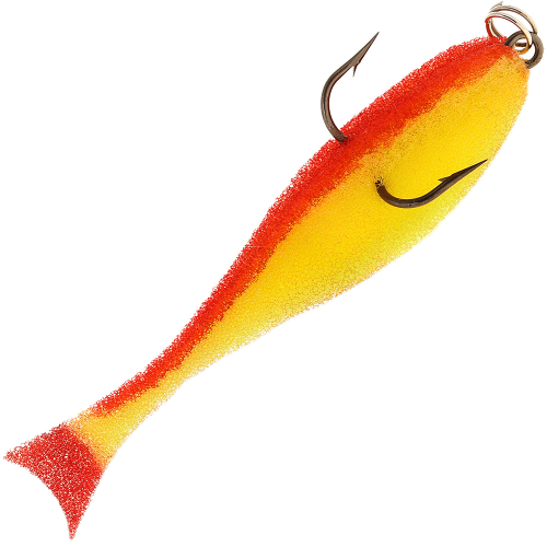 фото Поролоновые рыбки контакт тройник 6см желто-красная 5 шт.