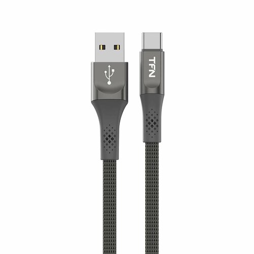 Кабель USB Type-C TFN 0.2m Zinc плоский grey (TFN-CZNUSBC02MGR) кабель usb type c tfn 0 2m zinc плоский grey tfn cznusbc02mgr