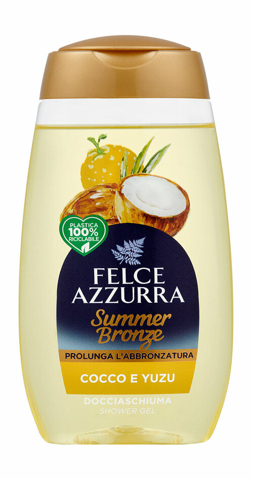 FELCE AZZURA Гель для душа Summer Bronze Кокос и Юдзу, 250 мл