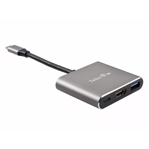 Переходник USB Type-C - HDMI/USB3.0/USB Type-C, Telecom (TUC010T) переходник адаптер j5create jca379 usb c m usb c f hdmi f usb type a f 0 2 м белый