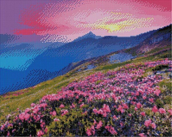 Алмазная мозаика Долина цветов 40x50 см 