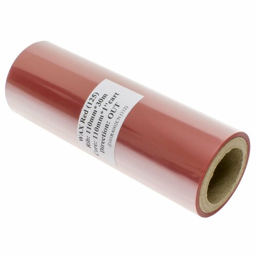 Риббон Wax Красный (110 мм x 30 м x 1" x 110 мм OUT) (125)