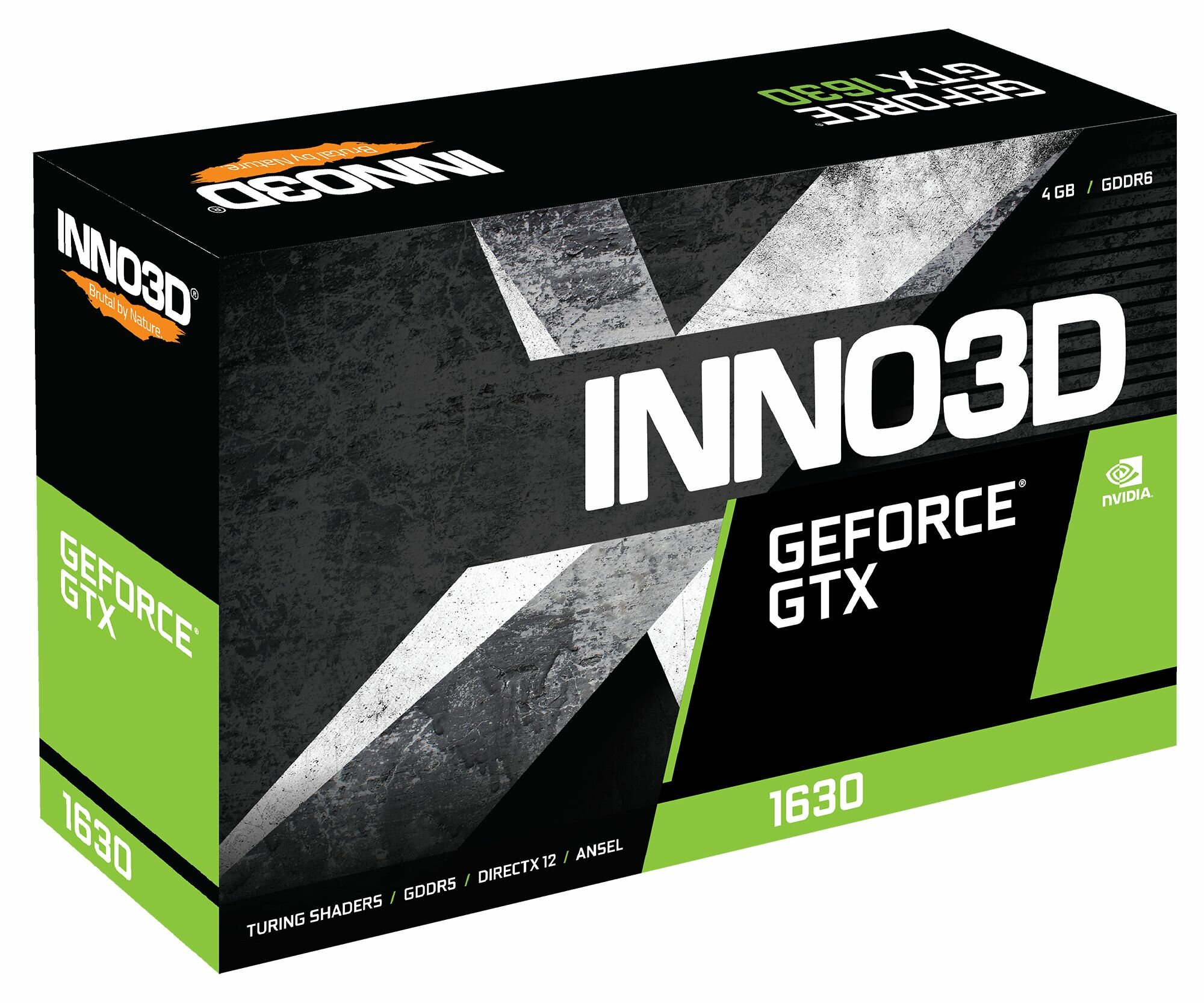 Видеокарта Inno3D GeForce GTX1630 COMPACT 4G GDDR6 64bit HDMI 2xDP N16301-04D6-1177VA19