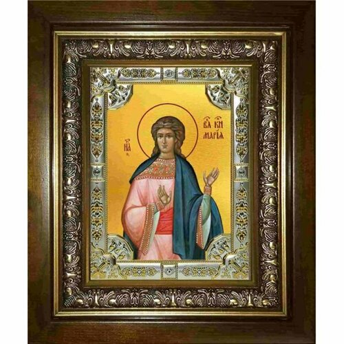 Икона Мария Романова, 18x24 см, со стразами, в деревянном киоте, арт вк-2649