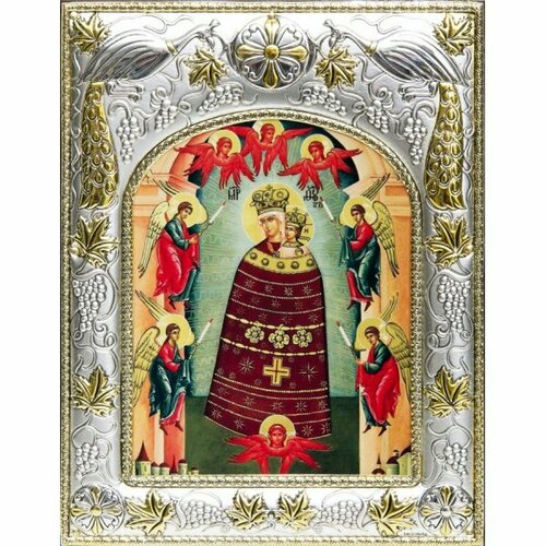Икона Божьей Матери Прибавление Ума серебряная, арт вк-095