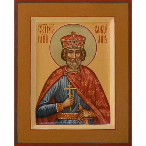 Икона Владимир Новгородский князь писаная, арт ИР-0149