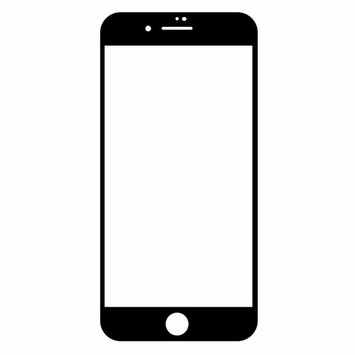 Стекло защитное Krutoff с полной проклейкой для iPhone 7 Plus черное стекло защитное krutoff с полной проклейкой для iphone 12 pro 6 1 черное