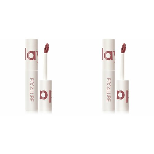 FOCALLURE Помада для губ жидкая суперстойкая Clay Pillowy Soft Liquid Lipstick тон 204, 2 г, 2шт.