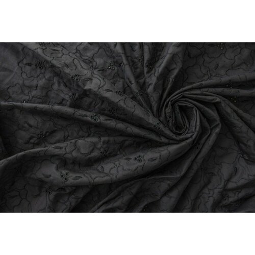 Ткань шитье черного цвета с крупными цветами