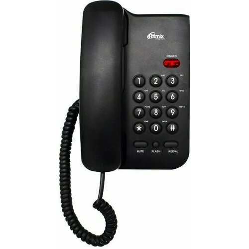 Телефон Ritmix Black (RT-311) проводной телефон ritmix rt 311 black