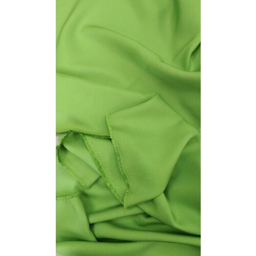 Ткань Шёлк-чесуча цвета зелёное яблоко Италия