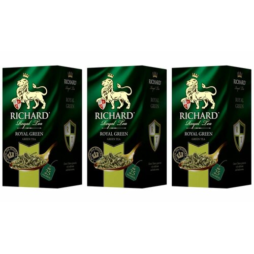 Richard Чай Royal Green в пакетиках зелёный 25 шт 3 уп