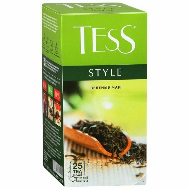 Tess Чай зеленый Style, 25 пакетиков