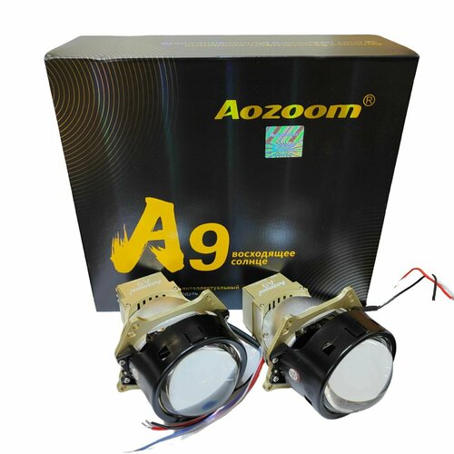 Светодиодные модули дальнего ближнего света Aozoom А9 BI LED 3