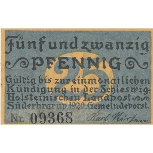германия веймарская республика зюдербраруп 2 марки 1920 г Германия (Веймарская Республика) Зюдербраруп 25 пфеннигов 1920 г. (2)