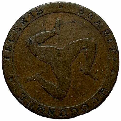 Остров Мэн токен 1/2 пенни 1831 г. (Уильям Каллистер) (2) британская малайя токен 1 кепинг 1831 г
