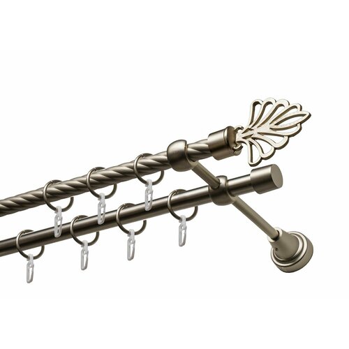 Карниз для штор 3,0 метра AICITY веер твист 22 хром матовый