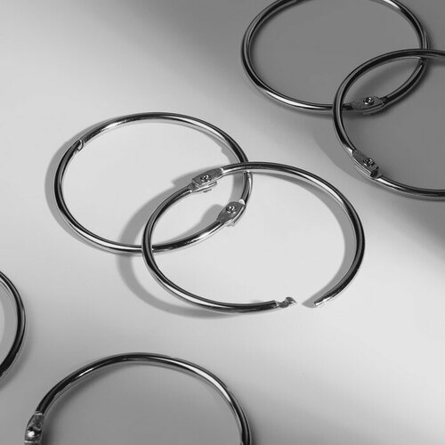 Кольцо для карниза разъёмное d 5056 мм цвет серебряный100 шт 1958₽