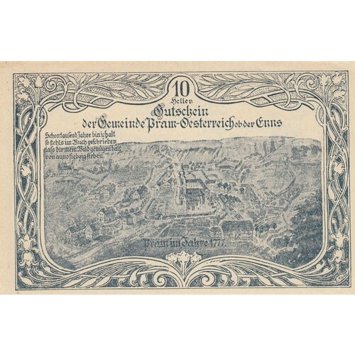 Австрия, Прам 10 геллеров 1920 г. австрия дорф ан дер прам 10 геллеров 1920 г