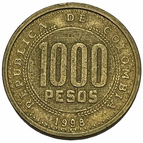 Колумбия 1000 песо 1998 г. колумбия 1000 песо брак