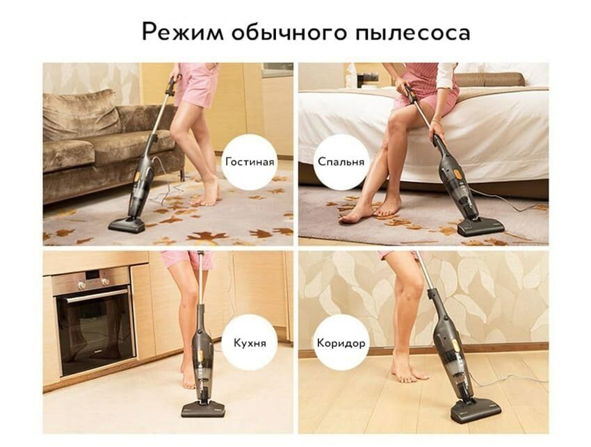 Deerma Вертикальный пылесос Deerma Vacuum Cleaner DX115С Global EU серый Gray