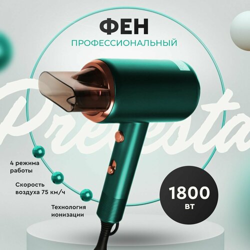 Фен для волос профессиональный с насадками с ионизацией Prelesta 1000000₽