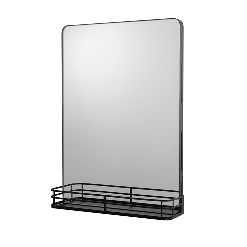 фото Зеркало с полкой 50х70 см в раме черной Ulitka Malta