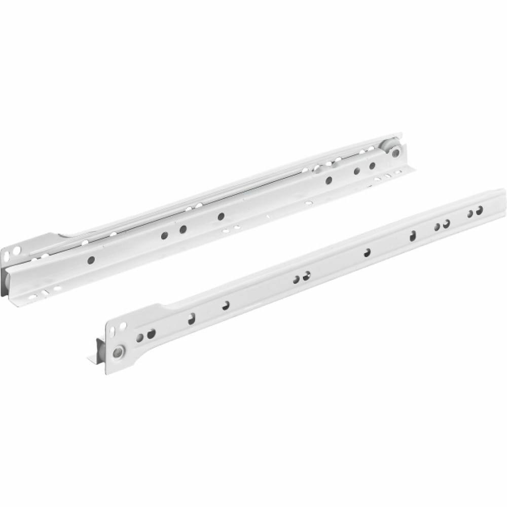 Направляющие роликовые HETTICH 350мм / 12 кг белый - фото №1