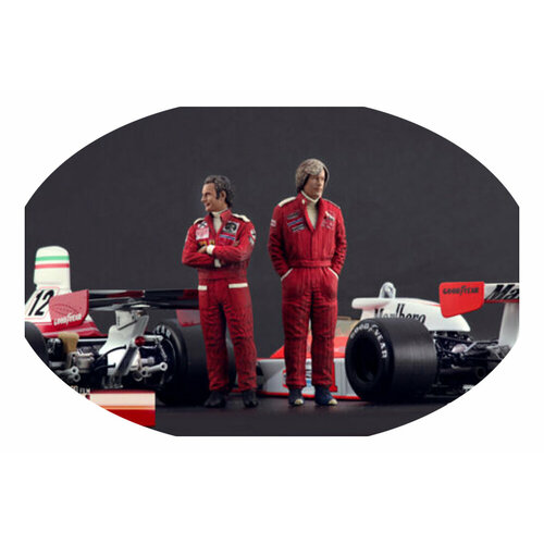 Фигурка коллекционная niki lauda & james hunt / набор 2 фигурки 1:18 ники лауда и джеймс хант
